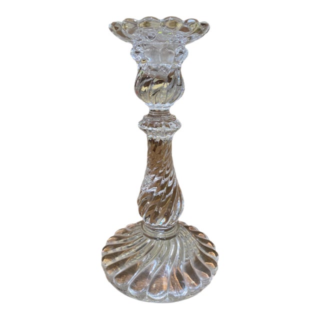 1960s Baccarat Bambous Swirl Candlestick For Sale