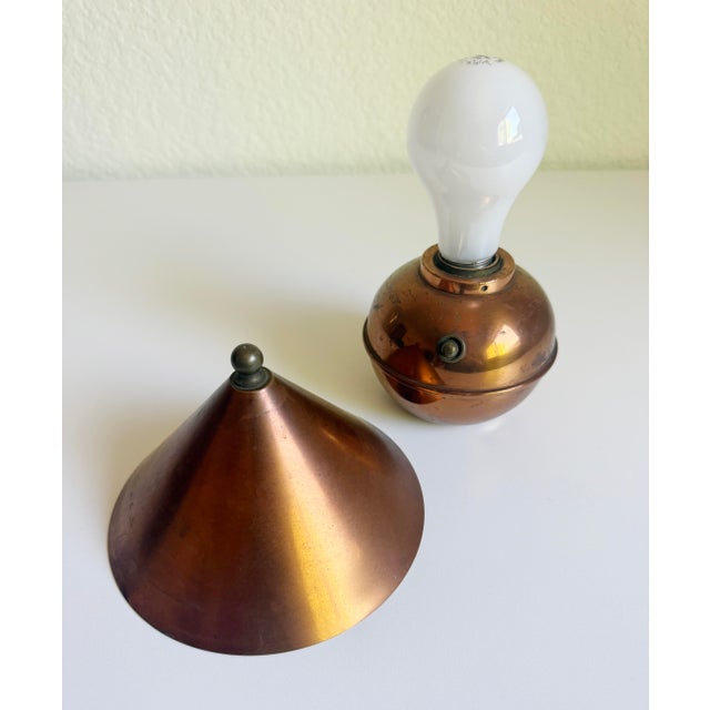 Ruth Gerth for Chase Modernist Copper "Glow Lamp", Parts Only, 1930s For Sale - Image 11 of 13