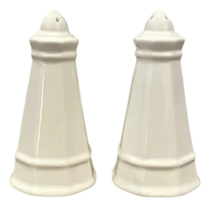 Pfaltzgraff Heritage White Ironstone Salt and Pepper Shakers, a Set
