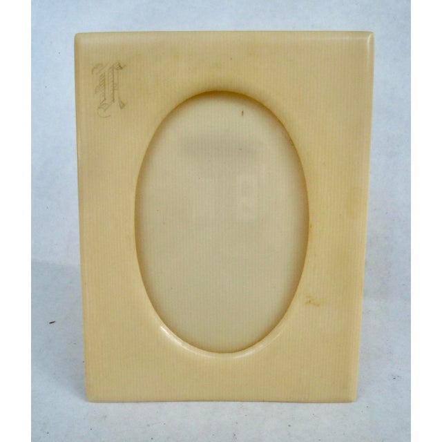 Miniature French Ivory Celluloid Oval Picture Frame Chairish
