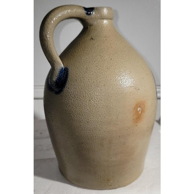 19Thc Decorated Stoneware Jug From Pennsylvania For Sale - Image 4 of 7