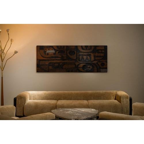 This rare and impressive large wall panel was created by Italian artist Francesco Pasinato (1935–2003) in the 1970s....