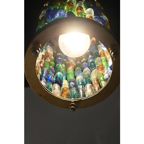 Vintage Pendant Light in Brass For Sale - Image 4 of 11