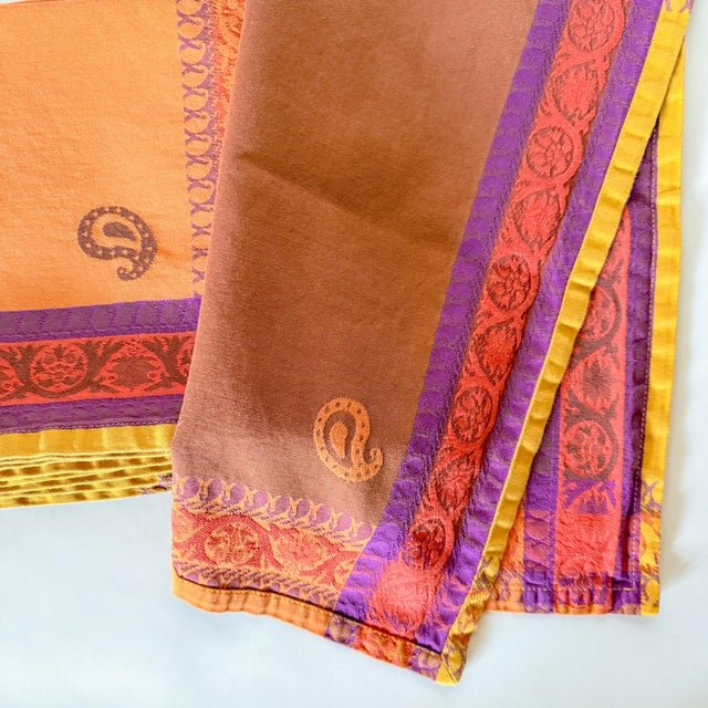 Textile French Jacquard Cloth Napkins, Set of 7 For Sale - Image 7 of 7