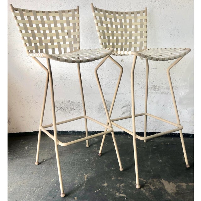 Metal Mid-Century Modern Stools - a Pair For Sale - Image 7 of 7
