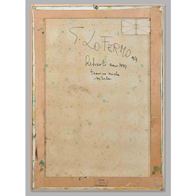 Giorgio Lo Fermo, Grid, 21st Century, Oil Painting on Canvas, Framed For Sale - Image 3 of 4