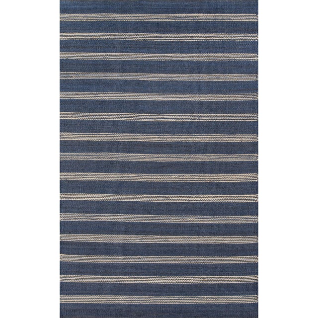 Novogratz Montauk Navy Hand Woven Area Rug 5' X 7' For Sale