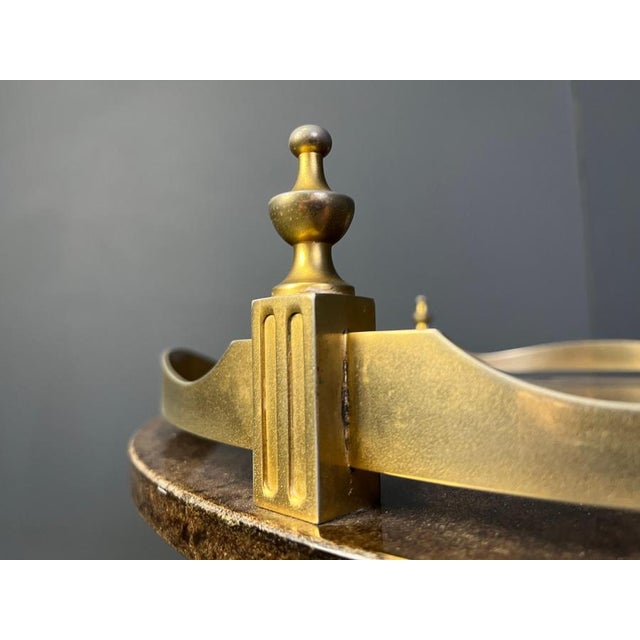 1960s Italian Lacquered Goatskin Serving Bar Cart from Aldo Tura, 1960s For Sale - Image 5 of 12