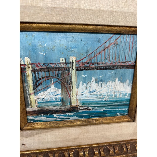 Textile John Checkley Fort Point Landscape Painting, Framed For Sale - Image 7 of 12