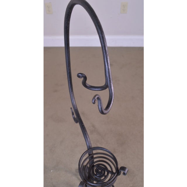 Antique Hand Wrought Iron Tea Kettle Stand For Sale - Image 11 of 13
