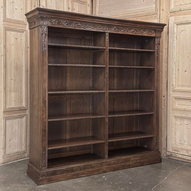 Early 20th Century Antique Dutch Neoclassical Walnut Open Bookcase For Sale - Image 5 of 18