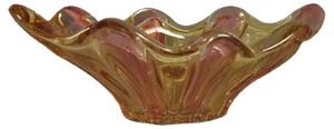 Vintage Colorful Bohemian Glass Bowl, 1950s