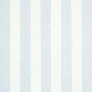 Schumacher Edwin Stripe Medium Wallpaper in Lavender For Sale
