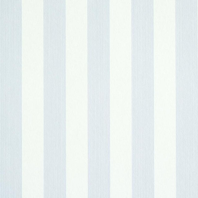 Schumacher Edwin Stripe Medium Wallpaper in Lavender For Sale