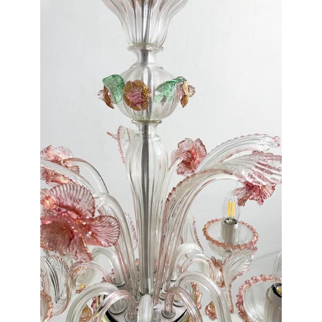 Glass Vintage Chandelier in Murano Glass, 1950s For Sale - Image 7 of 9