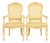 Karges French Regency Louis XVI Cream Lacquered Armchairs, Pair For Sale
