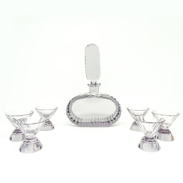 Art Deco Liquor Set from Moser, Former Czechoslovakia, 1930s, Set of 7 For Sale - Image 14 of 18