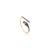 Art Deco 14k Gold Blue Sapphire and Diamond Eye Snake Ring Size 5.5 For Sale - Image 3 of 11