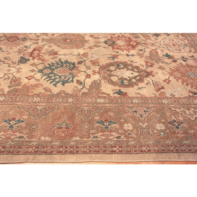 Textile Large Modern Persian Sultanabad Rug For Sale - Image 7 of 7