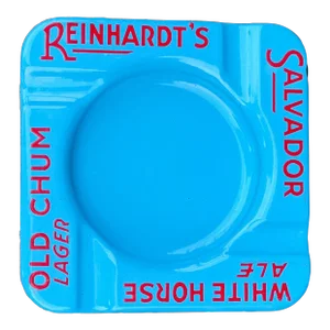 Vintage Reinhardt’s, Old Chum Lager, White House Ale, Salvador Enamel Ashtray.