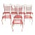 Red Mid Century Woodard Metal Dining Chairs - Set of 8 For Sale
