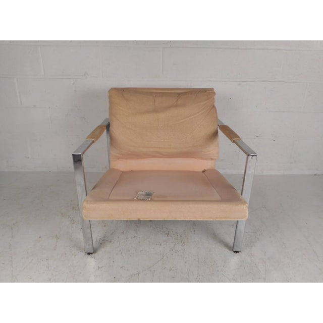 Flat Bar Chrome Lounge Chairs by Milo Baughman for Thayer Coggin - a Pair For Sale In New York - Image 6 of 13