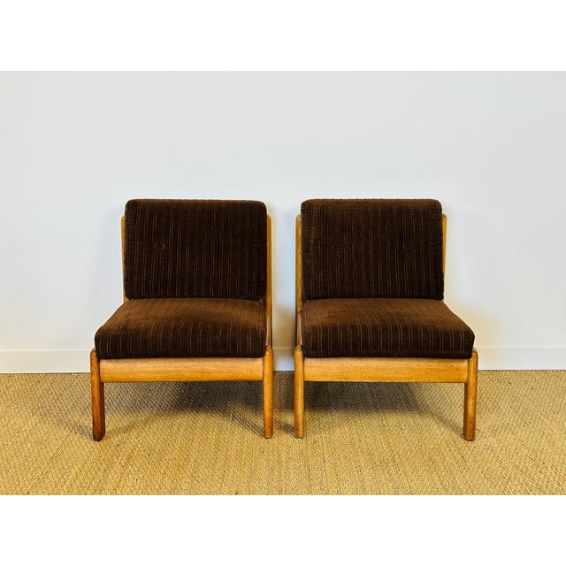 Vintage Scandinavian Oak and Corduroy Modular Living Room Set by Afra & Tobia Scarpa, 1960s, Set of 5 For Sale - Image 18 of 18
