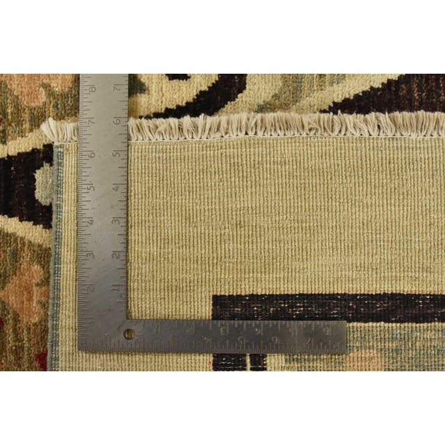 Ikat Rug 6’1” X 8’10” Blue Wool Hand-Knotted Oriental Carpet For Sale - Image 14 of 14