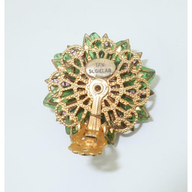 Stanley Hagler & Ian St. Gielar Glass Beaded Flower Earrings, 1990's For Sale - Image 10 of 11