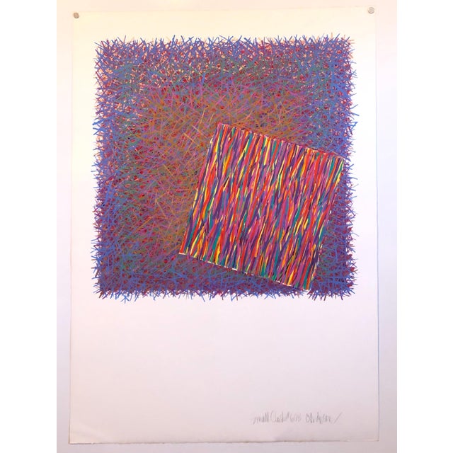 Chris Anderson, Small Clocks, Timepieces, Mixed Media Acrylic Abstract Bright Vibrant Painting For Sale - Image 9 of 10