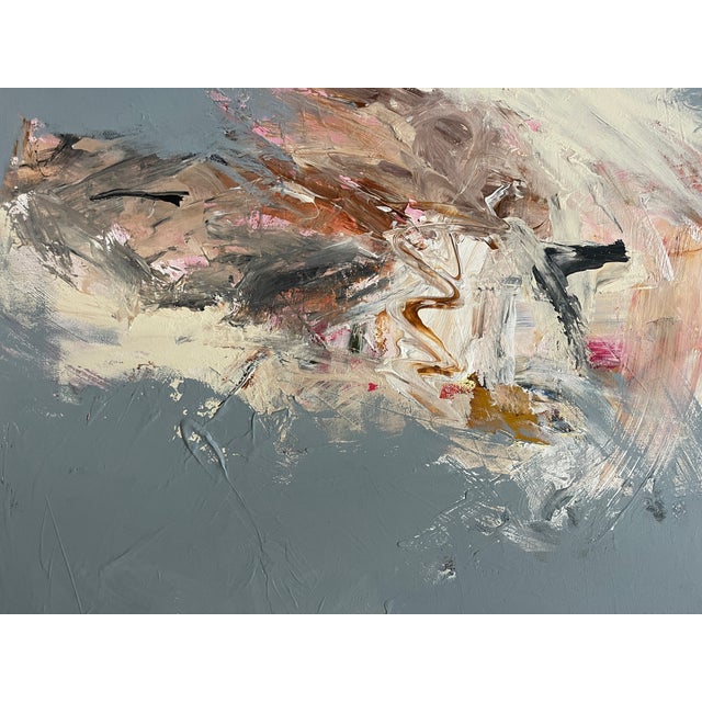 Sky Blue Where the Light Breaks - Original Acrylic Painting on Canvas by Artist Heather Dawn Batchelor For Sale - Image 8 of 12