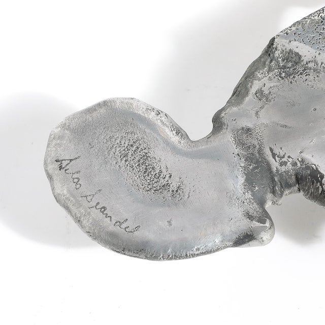 Mid-Century Brass & Aluminum Splash Molten Wall Sculpture Signed Silas Seandel For Sale - Image 15 of 15