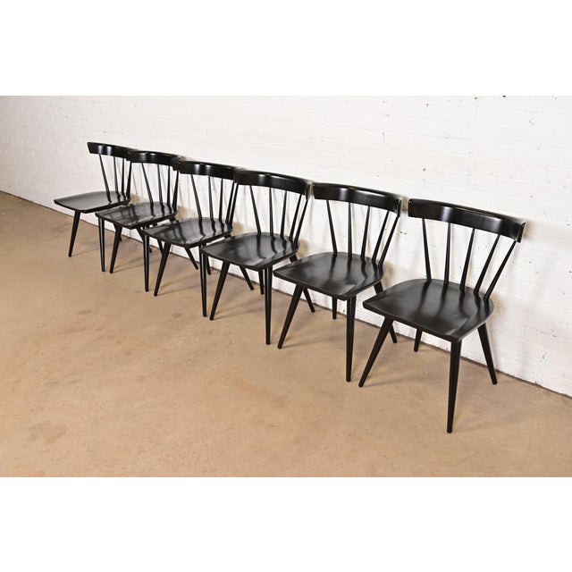 1950s Paul McCobb Planner Group Mid-Century Modern Spindle Back Dining Chairs, Set of Six For Sale - Image 5 of 14