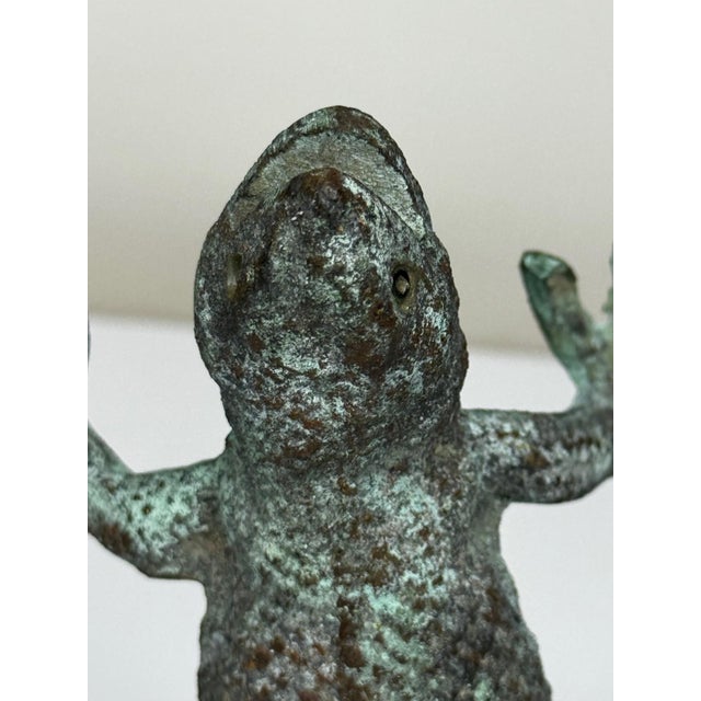 American American Bronze Gecko Door Knocker, in the Manner of Oscar Bach, Circa 1915 For Sale - Image 3 of 18