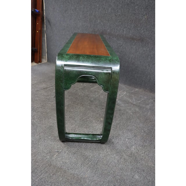 Green Henredon Chinoiserie Console For Sale - Image 8 of 11