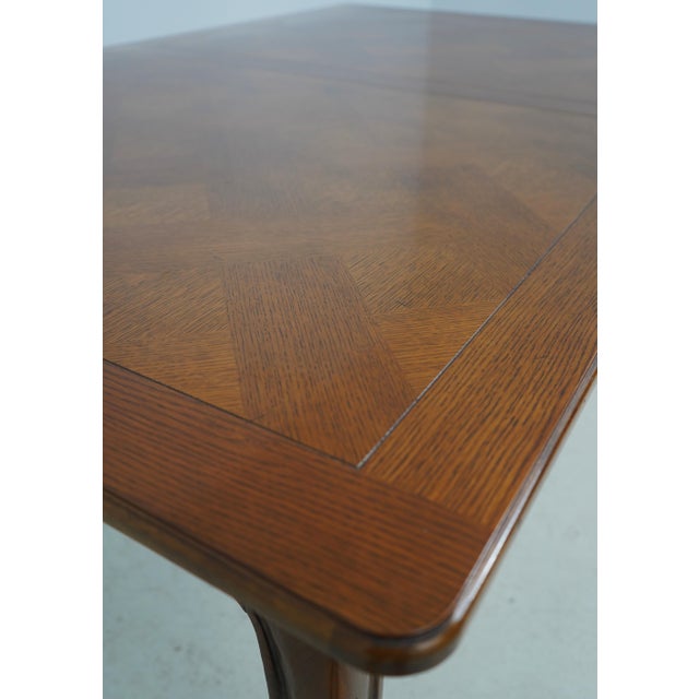 Baker Furniture Company Baker French Louis XV Oak Parquetry Extension Dining Table For Sale - Image 4 of 18