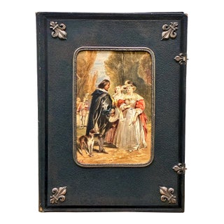 Royal 60th Anniversary Presentation Portfolio With Watercolor and Silver Mounts For Sale