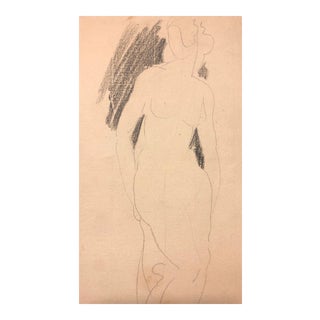 1920s Female Nude Drawing by Henry Keller For Sale