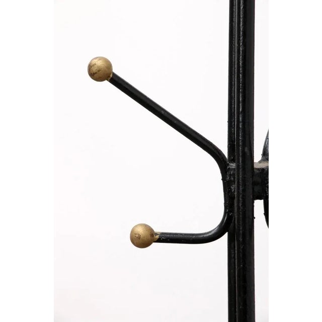 French Hand-Forged Iron Coat Rack, 1960s For Sale - Image 9 of 11