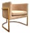Worlds Away Modern Cream and Gold Barrel Back Jenna Lounge Chair For Sale