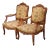 Pair of Early 20th Century French Louis XV Walnut Fauteuils With Scalamandré For Sale
