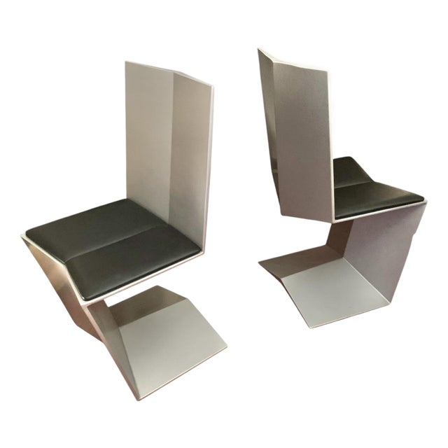 1990s Aluminum Cantilever Z Chairs ( a Pair ) For Sale
