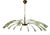 12-Light Spider Hanging Lamp in Brass and Murano Glass in the style of Ercole Barovier, 1950 For Sale