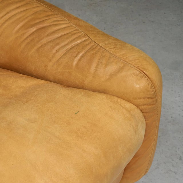Piumotto Armchairs in Cognac Leather by Arrigo Arrighi for Busnelli, Italy, 1970s, Set of 2 For Sale - Image 11 of 12