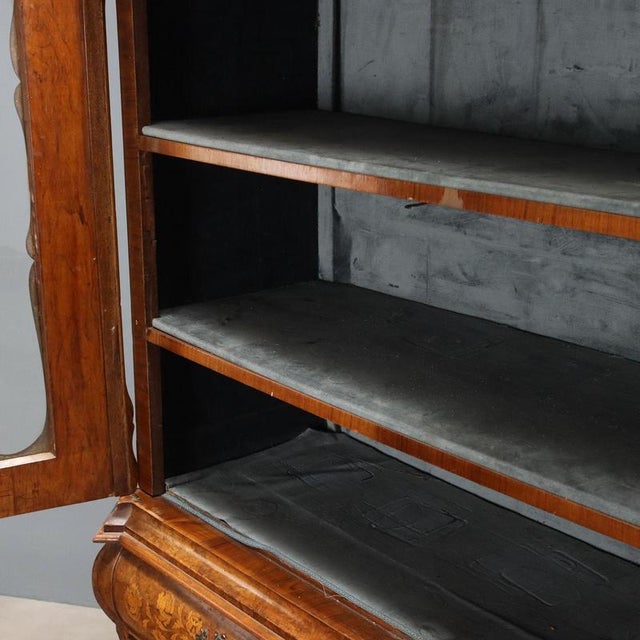 Large Dutch Display Cabinet in Walnut and Walnut Burl For Sale - Image 4 of 14