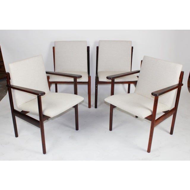 Mid-Century Modern Rosewood Chairs by Sven Ivar Dysthe for Dokka Møbler - Set of 4 For Sale - Image 3 of 9
