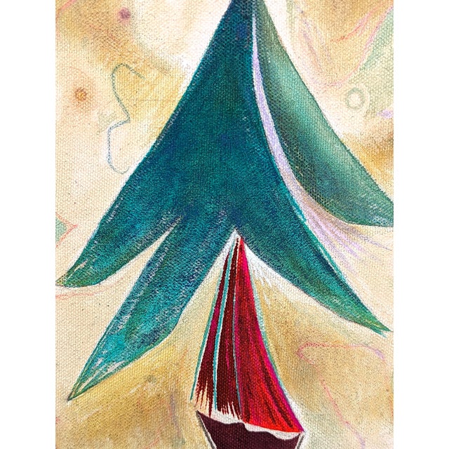 Green Jessica Simorte "Evergreen" Contemporary Colorful Abstract Mixed Media Interior Space Painting, 2022 For Sale - Image 8 of 9