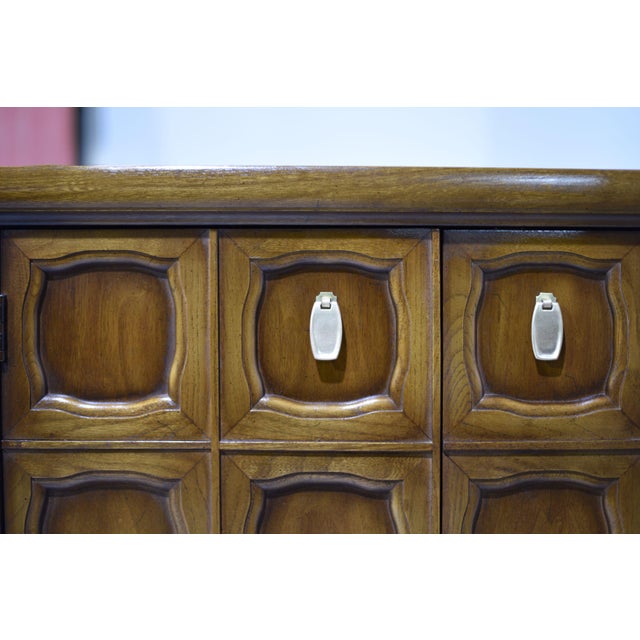 Metal 1970s Campaign Style Lowboy Dresser by Henry M. Goodman Furniture For Sale - Image 7 of 12