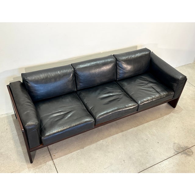 Gavina Bastiano Leather Sofa by Afra and Tobia Scarpa for Gavina, 1960s For Sale - Image 4 of 16