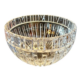 Tiffany Crystal Roman Numeral Bowl For Sale